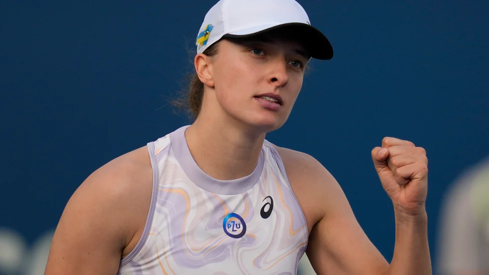 Iga Swiatek är kritisk till hur tennisen agerat efter Rysslands invasion av Ukraina. Arkivbild.