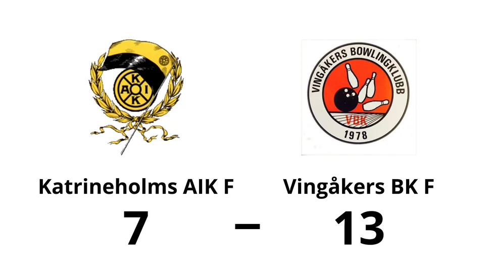 Katrineholms AIK F förlorade mot Vingåkers BK F