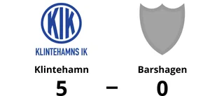 Seger till Klintehamn efter walk over från Barshagen