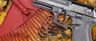 Parkarbetarens oväntade fynd – krattade fram en pistol
