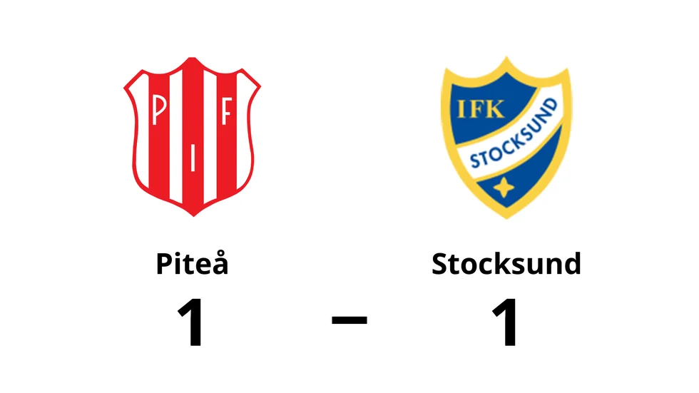 Piteå spelade lika mot IFK Stocksund