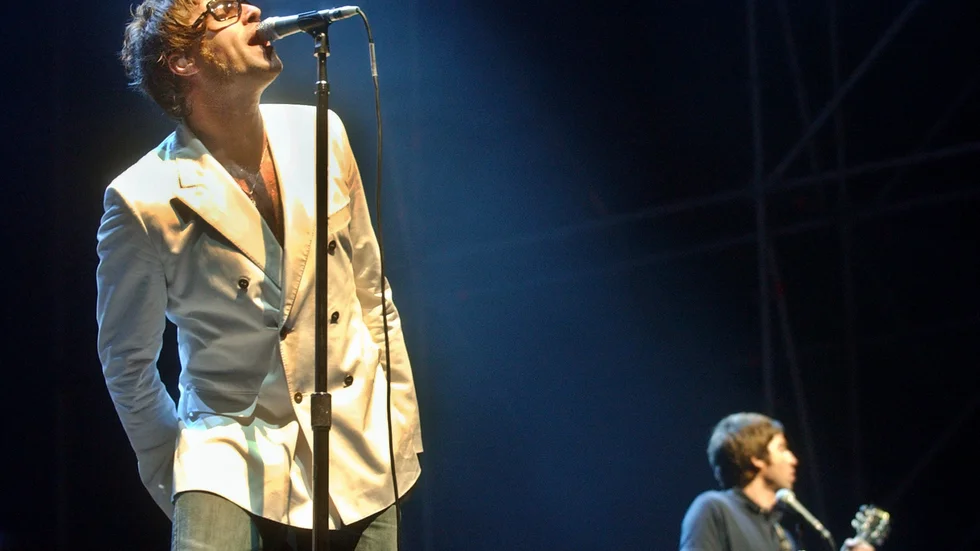 Liam (till vänster) och Noel Gallagher spelar även i Sydamerika på sin världsturné. Arkivbild