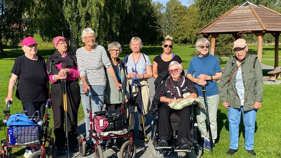 Deltagare från vänster Majken Emich,Eva Johansson,Inger Johansson,
Kerstin Axelsson,Birgitta Björkman,Lena Lindqist, Astrid Noppa och
Kerstin Björkman.