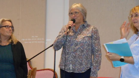 Katarina Morin, Maria Nordlund och Bodil Wennerbrandt hos PRO Nederluleå Norra.