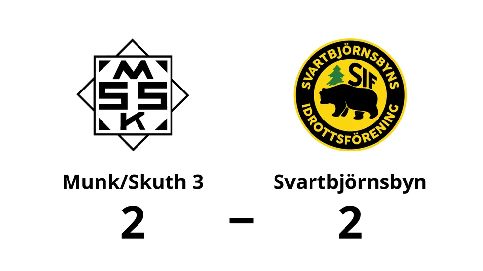 Munksund-Skuthamns SK 3 spelade lika mot Svartbjörnsbyns IF