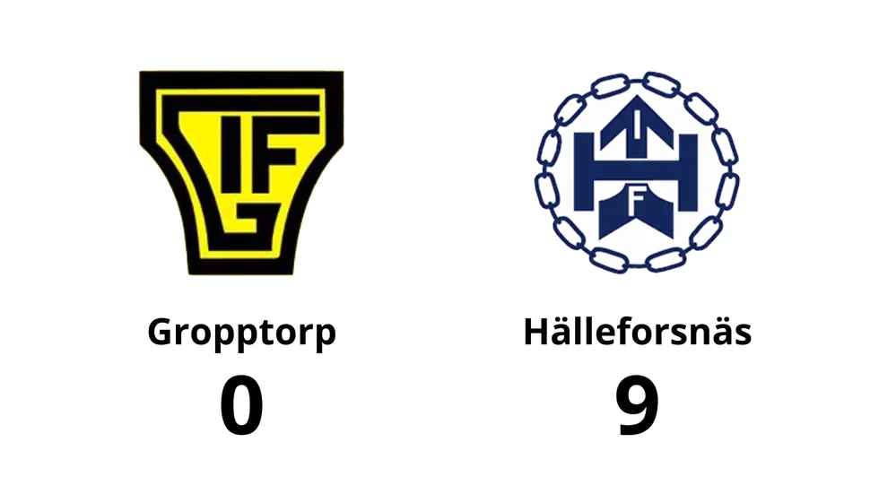 Gropptorps IF förlorade mot Hälleforsnäs IF