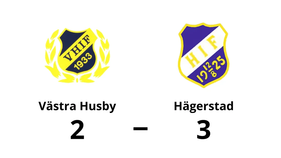 Västra Husby IF förlorade mot Hägerstads IF
