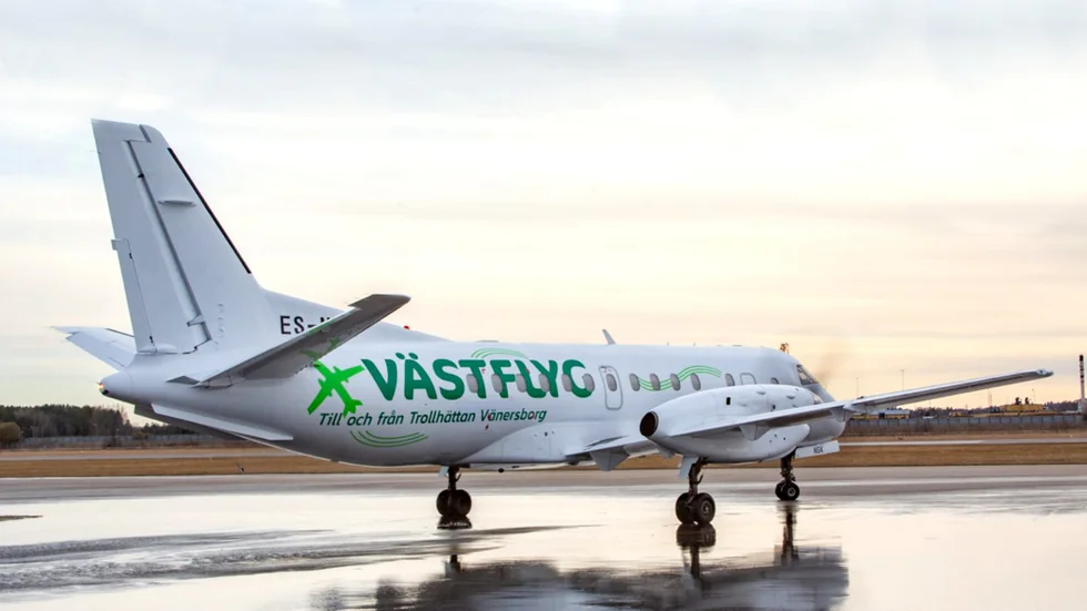 Västflygs plan drar nio liter milen och har plats för 34 passagerare. Bolaget flyger Trollhättan – Visby i sommar och tittar på att öppna linjen Bromma – Visby igen.