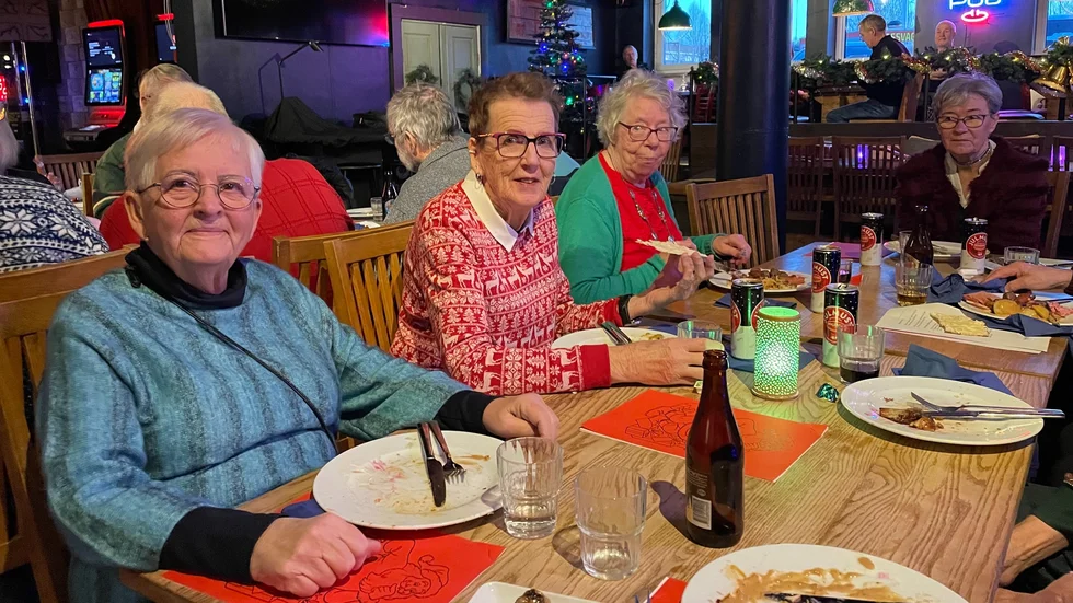 Julstämningen infann sig bland besökarna.
