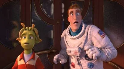 Rymdgubben Lem och astronauten Chuck i "Planet 51" har dubbats inspirerat av Måns Zelmerlöw och, ja, något mindre inspirerat av Robert Gustafsson.