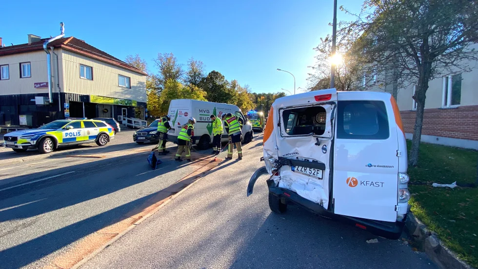 En trafikolycka inträffade på Vasavägen på tisdagseftermiddagen.