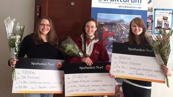 Belönade. Ida Eriksson, Sunna Kuoljok Lövgren och Emelie Strandh blev pristagare i idétävlingen inUngin förra året. Nu väntar en ny omgång av tävlingen.