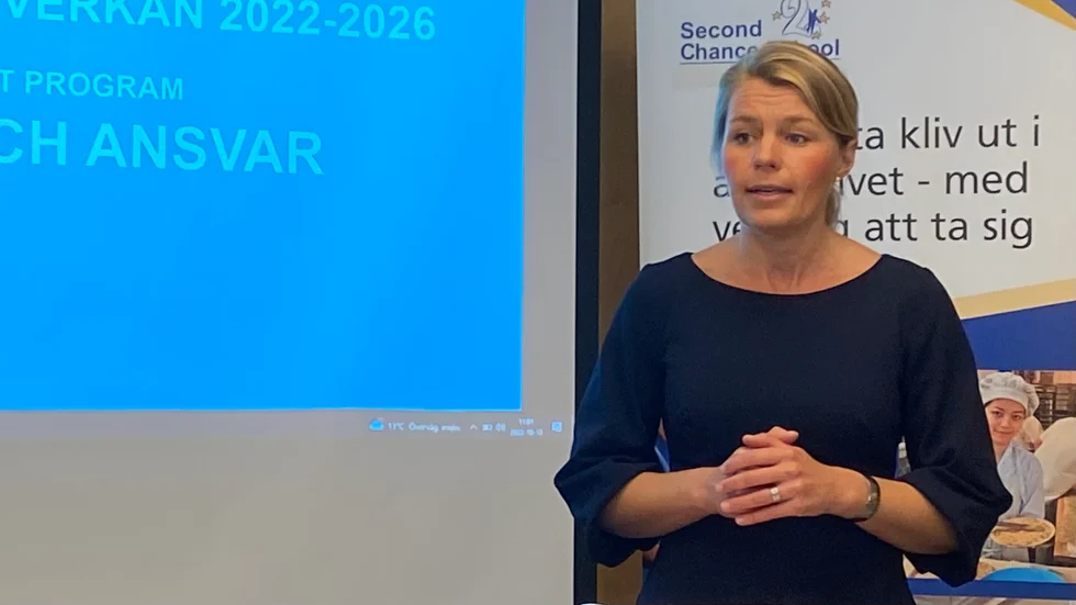 Sophia Jarl (M) betonade att Norrköping och Sverige går mot en lågkonjunktur när hon och Borgerlig samverkan presenterade sitt nya politiska program.