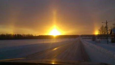 Halofenomen på vägen mellan Långnäs och Sjulnäs.