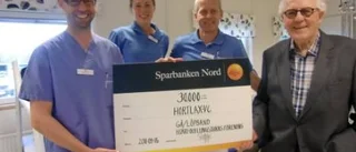 Hortlax vårdcentral fick bidrag av Hjärt- och lungsjukas förening