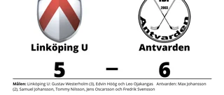 Poäng för Linköping U som föll i förlängningen mot Antvarden