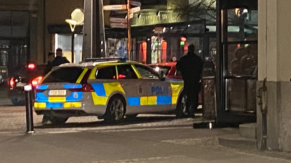 Polis på plats på Kungsgatan.