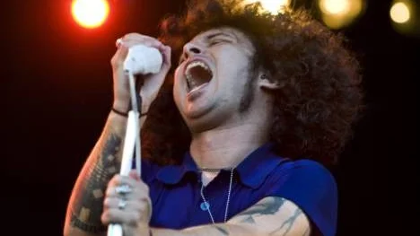 Sångaren Cedric Bixler-Zavala i The Mars Volta.