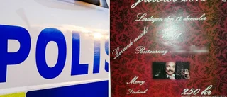 Porrstjärna på polisernas julfestaffisch