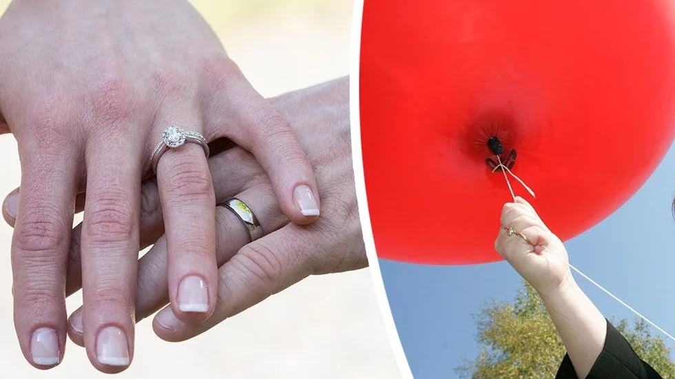 Genrebild. "Det var våra kreativa vänner från Uppsala som stoppad in massa femhundralappar i en ballong", säger bruden Eva Rosqvist.