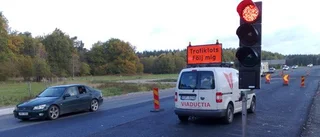 Köer och förseningar vid vägarbete