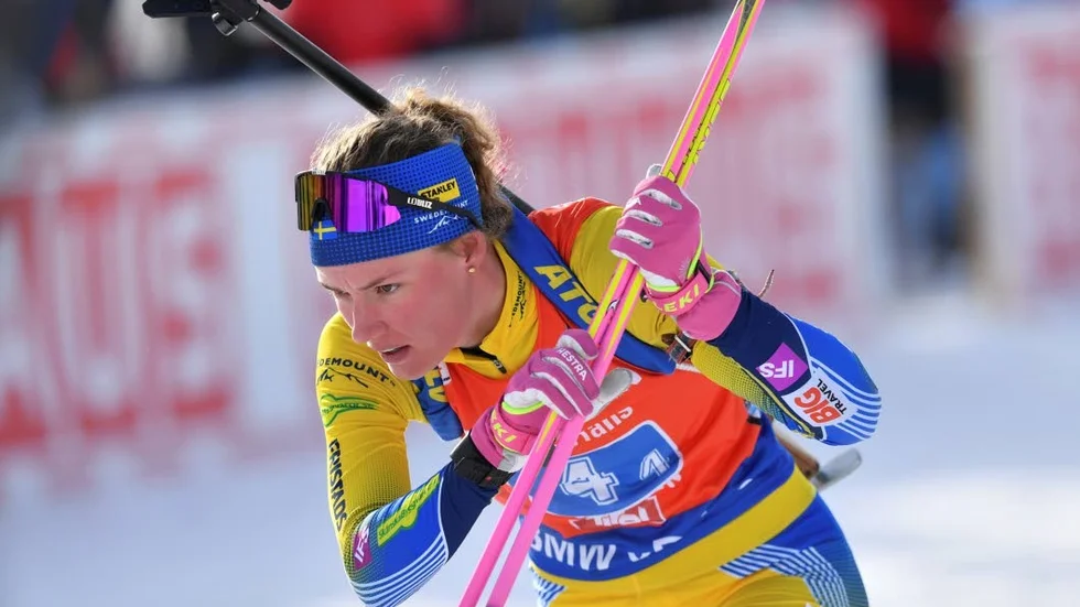 Hanna Öberg blev trea i sprinten. (Arkivbild)