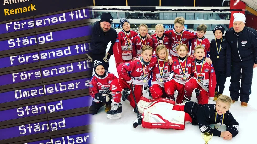 Kalix Bandy P12 har blivit fast i snökaoset i Stockholm sedan söndag kväll. Men silvret som de spelade hem i Knatten cup i Sandviken underlättar.