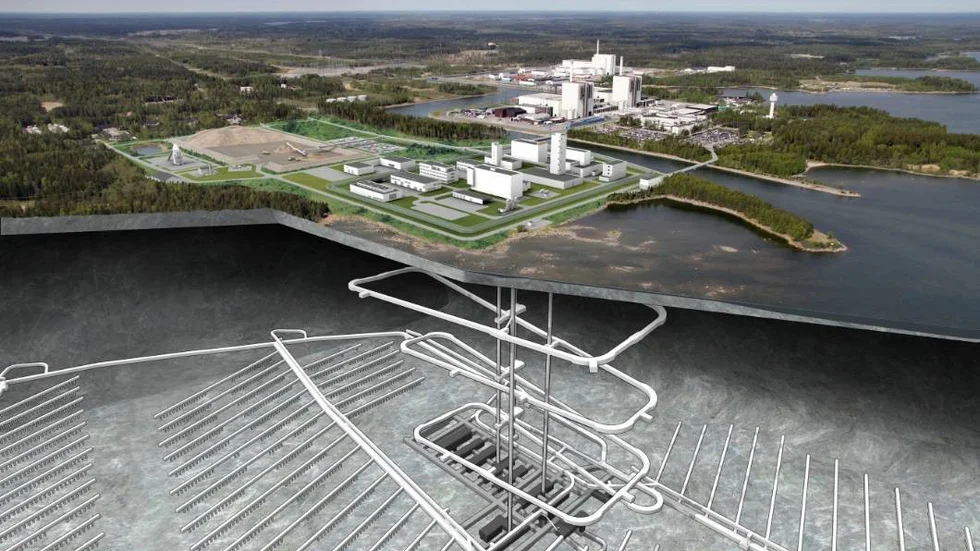 Slutförvaret 2.0
Illustration över slutförvaret i Forsmark.
Ovanmarksdel och undermarksdel