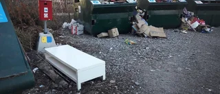 Överfulla kärl vid sopstation väcker reaktioner