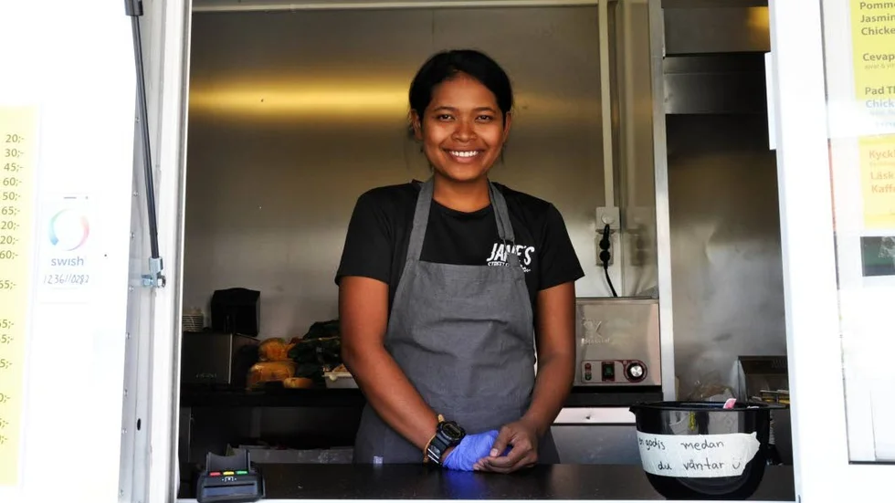 Mat. Jane Omsap har öppnat Västerviks första foodtruck.