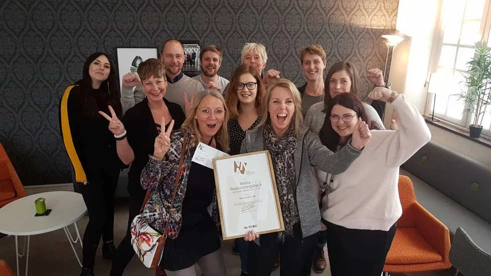 Arkivbild när Revisionären tog emot Medarbetarpriset på Visma accounting awards.