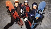 Det är roligt att det är lite ovanligt med snowboard, säger Moa Jonasson. Lovisa Annervall och Simon Eklund håller med.