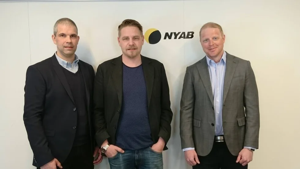 På fotot från vänster: Samuel Lundkvist, Johan Larsson, Johan Rahkola.