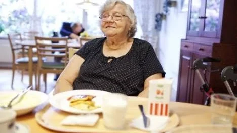 Vera Bergqvist, 84 år, tycker inte att värdighetsgarantin behövs vid trygghetsboendet Ramund.