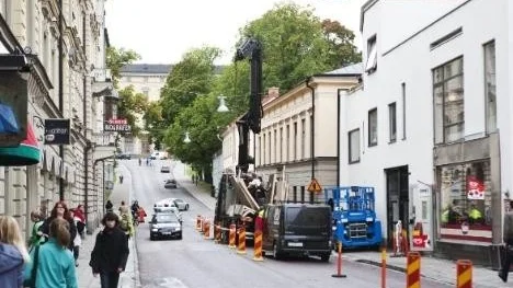Riggningen av filminspelningen har börjat.