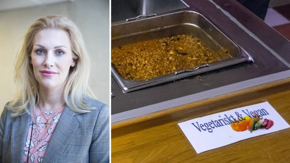 Emma Engelmark öppnar för mer veganmat i Luleås skola.