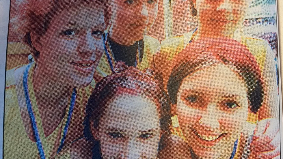 Trash girls vann innebandyturneringen för flickor. Bakre raden fr v: Elin Moqvist, Hedvig Lindblad, Theres Modin. Främre fr v: Mia Berlin och Vanja Bizic.
