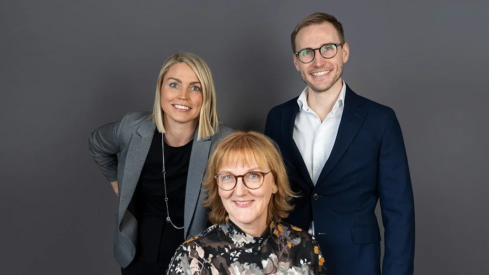 Anna Rosendahl, Karin Larsson och Martin Edin.