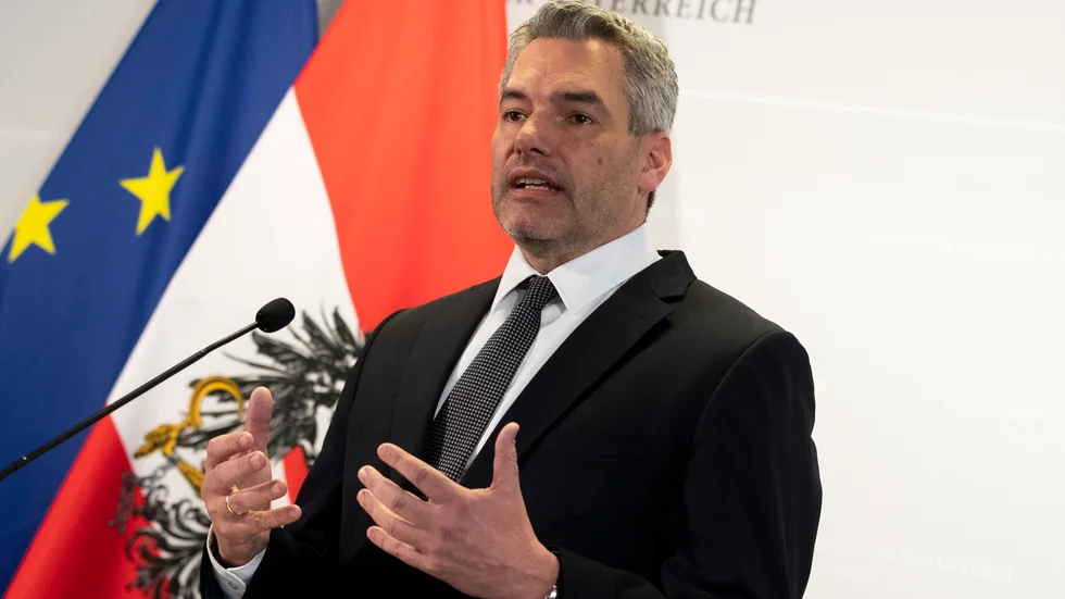 Österrikes förbundskansler Karl Nehammer (ÖVP). Arkivbild.