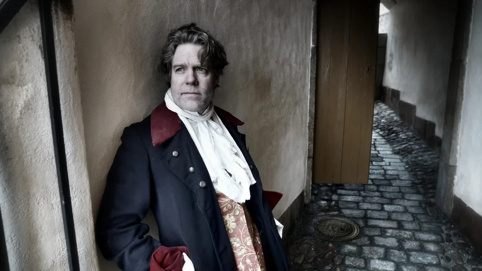Daniel Sjögren som Bellman i ”Bellman – visor & bekännelser”. 