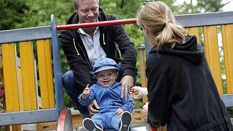 Per Hedner, Anna Johansson med sonen Ingemar Hedner.