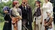 Johnny Depp tillsammans med bland andra Kate Winslet i Finding Neverland.