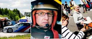 Varvar skogsrally med bränt gummi
