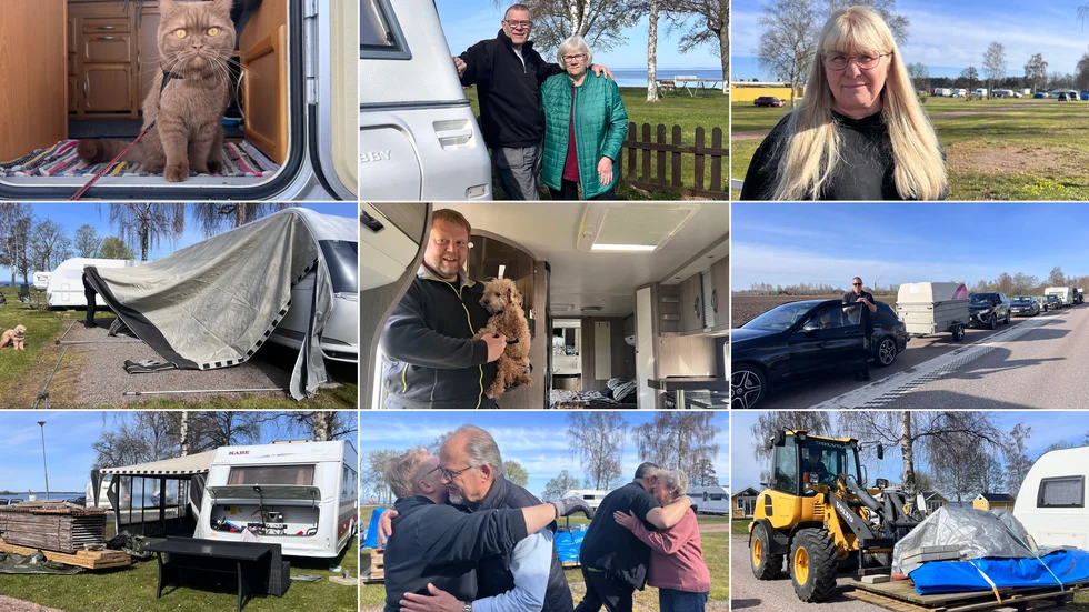 Full fart när Vadstena camping öppnade för säsongen.