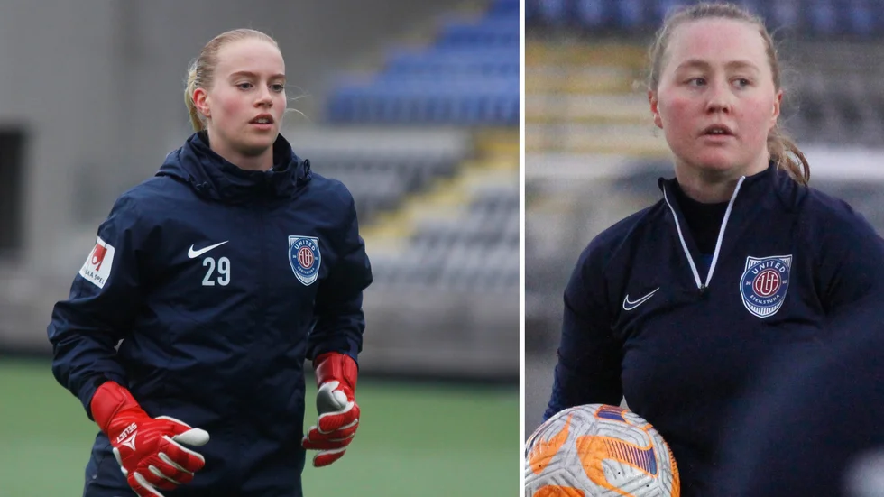 Målvakten Clara Wiklund (till vänster) från Linköping ska under lördagen provspela för Eskistuna United eftersom bland andra Julia Langörgen saknas. 