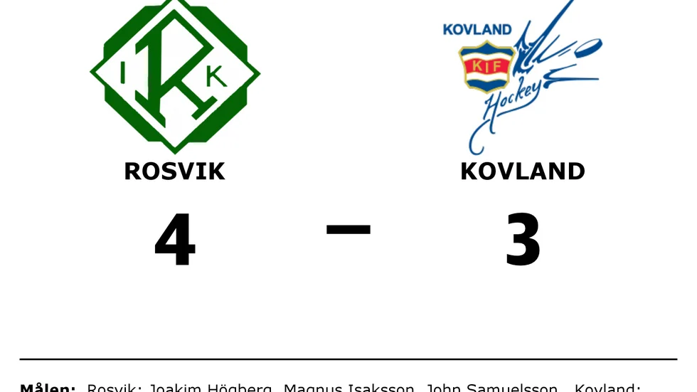 Rosvik IK vann mot Kovland