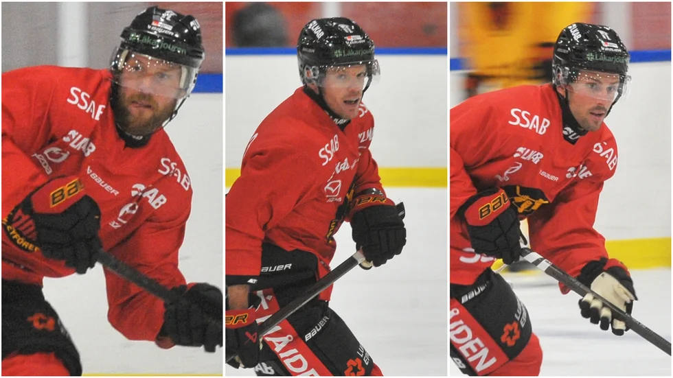 Linus Omark, Brian O'Neill och Mathias Bromé bildar förstakedja mot Boden.