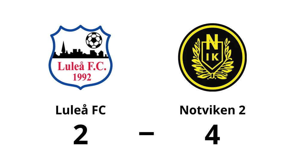 Luleå FC förlorade mot Notvikens IK 2