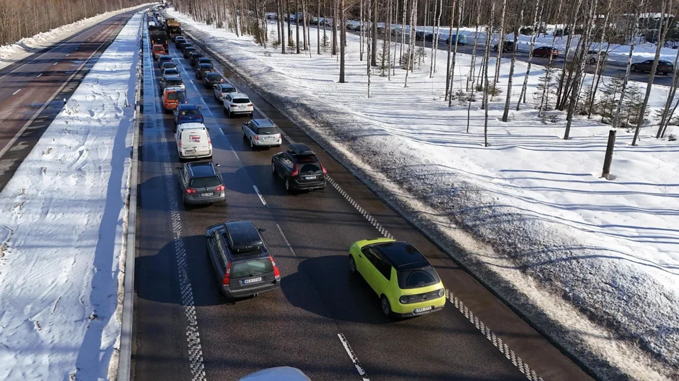 Stopp på väg 97.