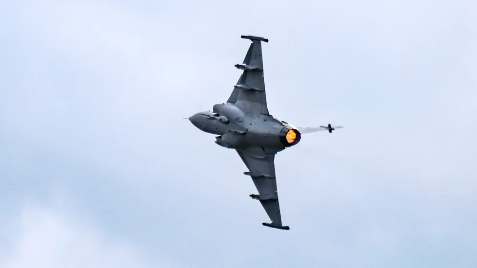 Ungern köper fyra ytterligare Jas 39 Gripen. De är av modellen C, som syns på bild här. Arkivbild.